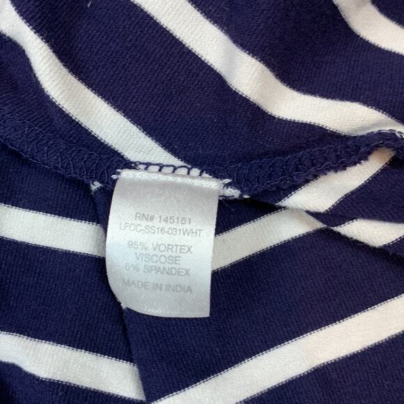 Charming Charlie navy and white striped sleeveless skater dress, size med - Picture 9 of 9